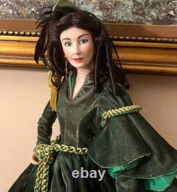 Franklin Mint Porcelain Golden Anniversary Doll Scarlett O'Hara, 22 in, 1988