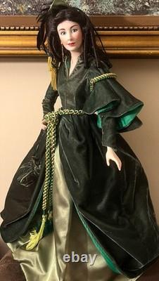 Franklin Mint Porcelain Golden Anniversary Doll Scarlett O'Hara, 22 in, 1988