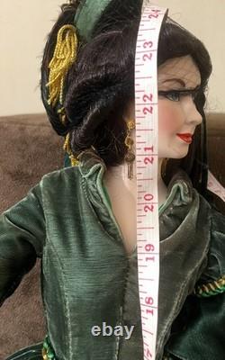 Franklin Mint Porcelain Golden Anniversary Doll Scarlett O'Hara, 22 in, 1988