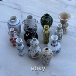 Franklin Mint Porcelain Imperial Dynasty Mini Vase Set Complete Set Japan 1980