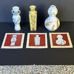 Franklin Mint Porcelain Imperial Dynasty Mini Vase Set Complete Set Japan 1980