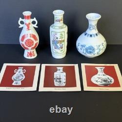 Franklin Mint Porcelain Imperial Dynasty Mini Vase Set Complete Set Japan 1980