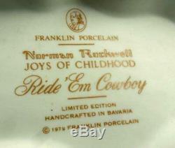 Franklin Mint Porcelain Joys Of Childhood Norman Rockwell Full Set Of Ten Scarce