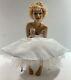 Franklin Mint Porcelain Marilyn Monroe Portrait Doll White Satin Bench Excellent