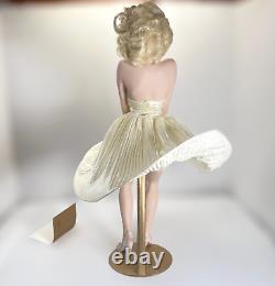 Franklin Mint Porcelain Marilyn Monroe Seven Year Itch Doll Box is Damaged