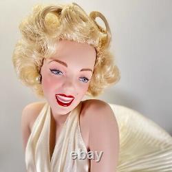 Franklin Mint Porcelain Marilyn Monroe Seven Year Itch Doll Box is Damaged