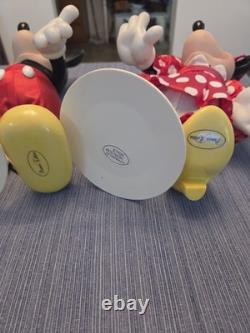 Franklin Mint Porcelain Mickey And Minnie Mouse Figures