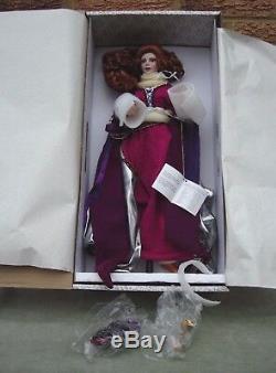 Franklin Mint Porcelain Morgana Le Fay Doll Original Box