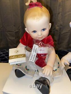 Franklin Mint Porcelain Portrait BABY Christmas Dolls Naughty And Nice-Beautiful