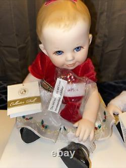 Franklin Mint Porcelain Portrait BABY Christmas Dolls Naughty And Nice-Beautiful