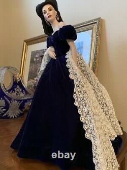 Franklin Mint Porcelain Scarlett OHara Portrait Doll Rare