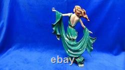 Franklin Mint Porcelain Statue of Woman in Flowing Gown FORTUNE VERY NICE