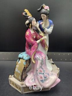 Franklin Mint Porcelain Statuette Sisters Of Spring Art By Caroline Young