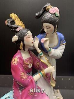 Franklin Mint Porcelain Statuette Sisters Of Spring Art By Caroline Young