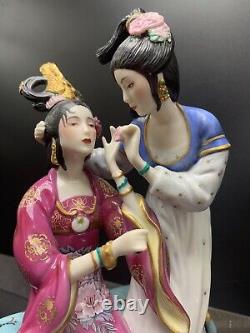 Franklin Mint Porcelain Statuette Sisters Of Spring Art By Caroline Young