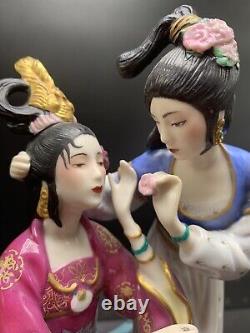 Franklin Mint Porcelain Statuette Sisters Of Spring Art By Caroline Young