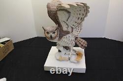 Franklin Mint Porcelain The Great Horned Owl George Mcmonigle Sculpture Item2586