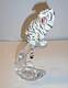Franklin Mint Porcelain White Tiger On Crystal, 11 1/2 Tall