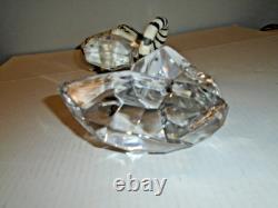 Franklin Mint Porcelain White Tiger On Crystal, 11 1/2 Tall
