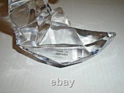 Franklin Mint Porcelain White Tiger On Crystal, 11 1/2 Tall