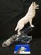 Franklin Mint Porcelain Wolf Sculpture On Crystal Base 1988 Cry Of The North