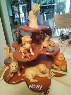 Franklin Mint Porcelain Word Of Puppies Withstand, Papers. 12 Breeds