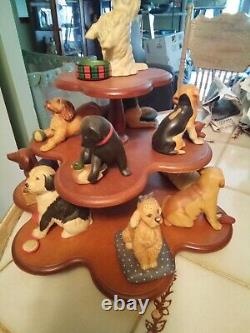 Franklin Mint Porcelain Word Of Puppies Withstand, Papers. 12 Breeds
