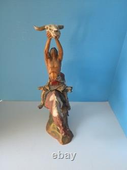 Franklin Mint Prayer Healing Spirit Sculpture Statue Buck McCain Native American