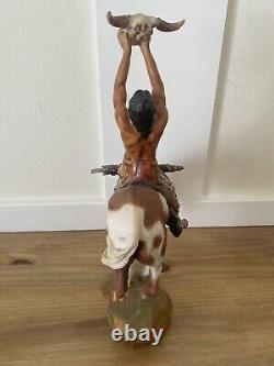 Franklin Mint Prayer Healing Spirit Sculpture Statue Buck McCain Native American