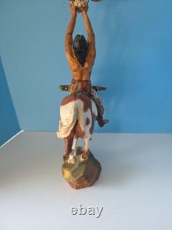Franklin Mint Prayer Healing Spirit Sculpture Statue Buck McCain Native American