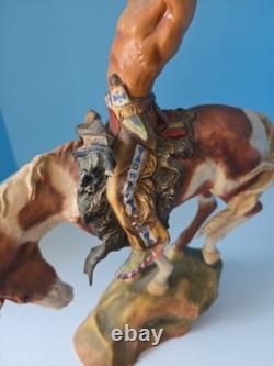Franklin Mint Prayer Healing Spirit Sculpture Statue Buck McCain Native American