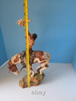 Franklin Mint Prayer Healing Spirit Sculpture Statue Buck McCain Native American