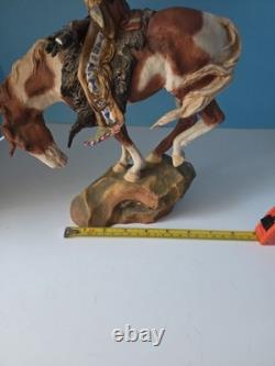 Franklin Mint Prayer Healing Spirit Sculpture Statue Buck McCain Native American