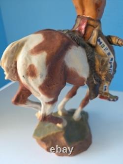 Franklin Mint Prayer Healing Spirit Sculpture Statue Buck McCain Native American