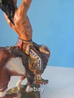 Franklin Mint Prayer Healing Spirit Sculpture Statue Buck McCain Native American