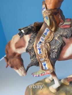 Franklin Mint Prayer Healing Spirit Sculpture Statue Buck McCain Native American