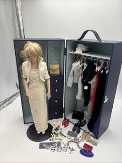 Franklin Mint Princess Diana Doll, Carrying Case Trunk, Outfits & Accessories