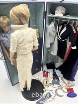 Franklin Mint Princess Diana Doll, Carrying Case Trunk, Outfits & Accessories