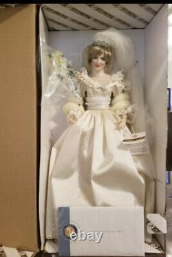 Franklin Mint Princess Diana Doll Porcelain Wedding/ Bride Doll