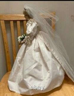 Franklin Mint Princess Diana Doll Porcelain Wedding/Bride Doll