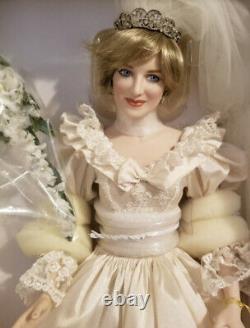 Franklin Mint Princess Diana Doll Porcelain Wedding/ Bride Doll