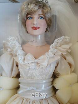 Franklin Mint Princess Diana Doll Porcelain Wedding/Bride Doll #1