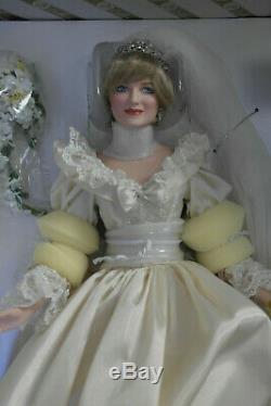 Franklin Mint Princess Diana Doll Porcelain Wedding/Bride Doll Limited Ed