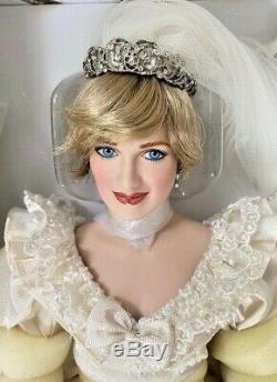 Franklin Mint Princess Diana Doll Porcelain Wedding/Bride Doll Limited Edition
