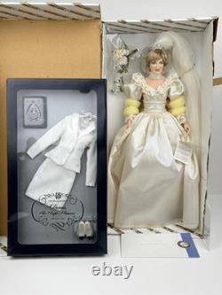 Franklin Mint Princess Diana Doll Porcelain Wedding/Bride Doll Suit Outfit NRFB