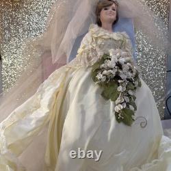 Franklin Mint Princess Diana Doll Porcelain Wedding/Bride Doll / Vintage/collect