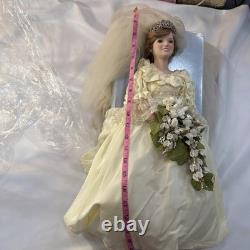 Franklin Mint Princess Diana Doll Porcelain Wedding/Bride Doll / Vintage/collect