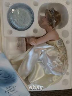 Franklin Mint Princess Diana Doll Portrait Of A Princess Seated Blue Cushion