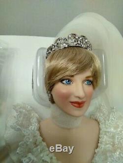 Franklin Mint Princess Diana PORTRAIT OF A PRINCESS Porcelain Doll 17 Bride