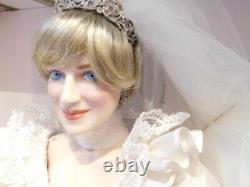 Franklin Mint Princess Diana Porcelain Bride Doll W COA And Shipping Box
